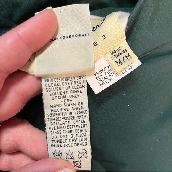 Eddie Bauer Men’s goose down puffer bomber best hunter green plaid size medium - Picture 7 of 10